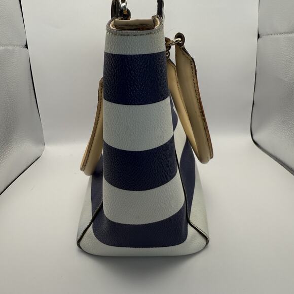 Kate Spade Camryn Wellesley Handbag Striped Navy and Cream - Picture 3 of 9